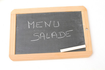 ardoise menu salade