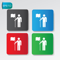 Business people buttons,vector