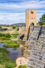 Fototapeta na wymiar Medieval bridge in Burgos