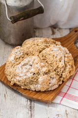 Irish soda bread, selective focus