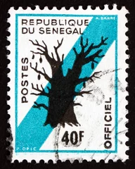 Acrylglasbilder Baobab Postage stamp Senegal 1975 Baobab Tree  © laufer