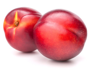 Nectarine fruit isolated on white background cutout
