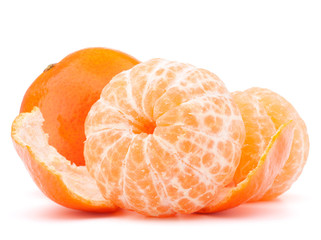 Peeled tangerine or mandarin fruit