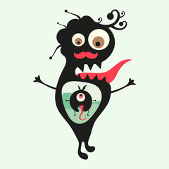 Happy monsters vector images. Set 23