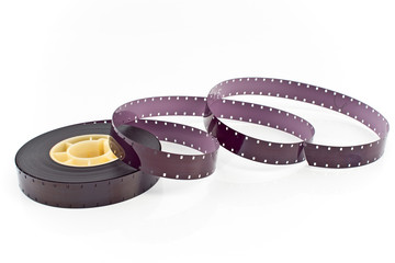 Fototapeta premium 16mm film reel isolated on white