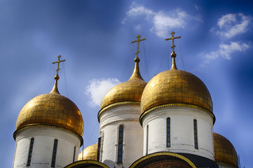 Fototapeta na wymiar Cupole di Cattedrale Moscovita