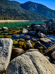 Clear water at Tahoe Lake