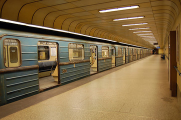 metro stop in Budapest