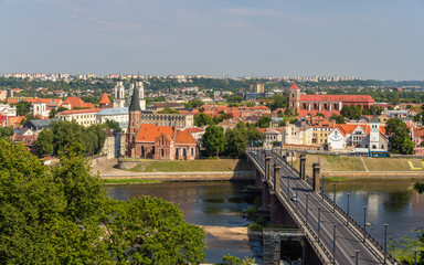 Fototapeta na wymiar Summer view of Kaunas - Lithuania
