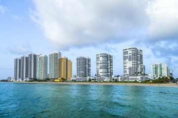 Fototapeta na wymiar skyline of Sunny Isles Beach , Florida