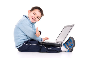 Boy and laptop