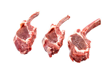 Raw lamb cutlets