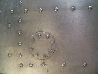 metal plate and rivets