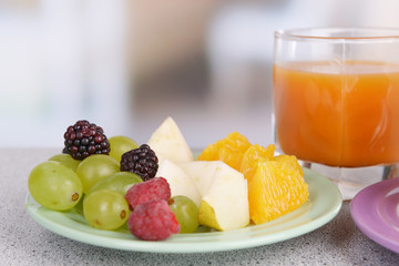 Pancake with fruits and berries