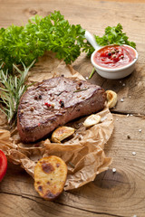 irisch rinder steak mit bratkartoffeln