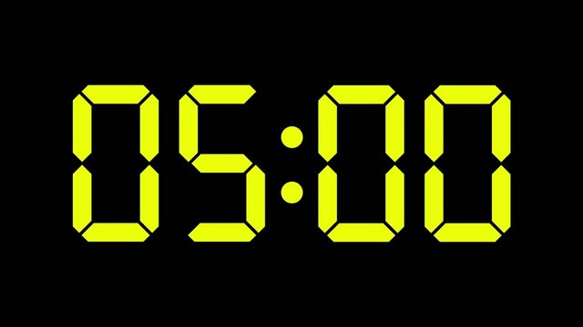 Digital clock count from zero to sixty - LED display