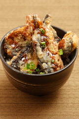 秋刀魚の竜田揚げ丼