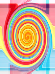 Obraz premium Colorful twirling strip abstract background