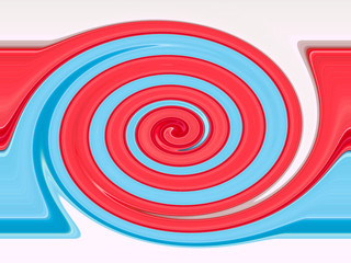 Light blue and pink twirling strips abstract background