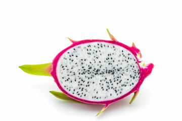 Dragon fruit ,cross section showing the skin .