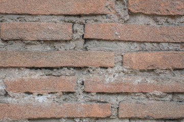 Old brick Roman wall