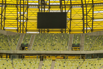 Fototapeta billboard, ekran informacyjny na stadionie obraz