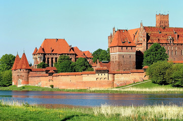 Naklejka na ściany i meble Zamek krzyżacki, Malbork, polska