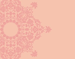 wedding card design, paisley floral pattern , India