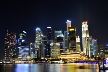 Obraz na płótnie Canvas Singapore bay area city view