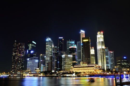 Singapore bay area city view