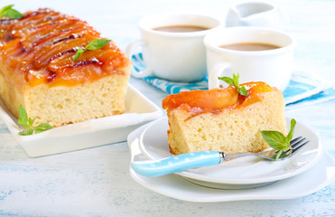 Peach upside down cake