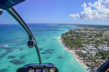 Aerial view on the sea coast