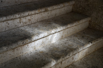 Closeup picture of  old  stairs.