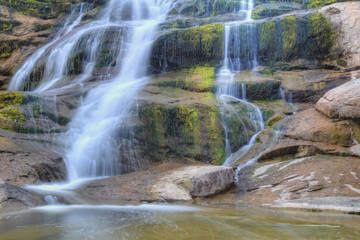 Beautiful mountain waterfall