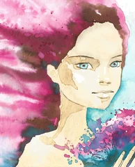 illustration du portrait abstrait d& 39 une femme