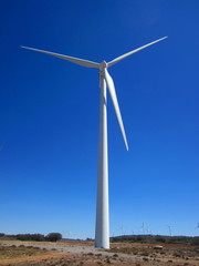 wind turbine on wind farm