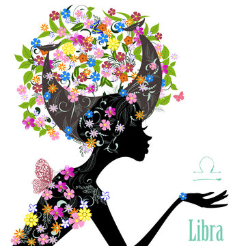 Zodiac Sign Libra. Fashion Girl