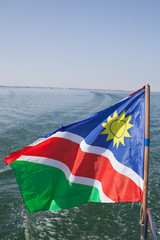 Bandiera Namibia al vento