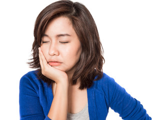 Woman with toothache