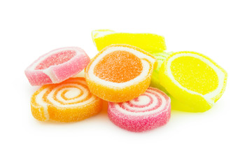 Colorful candy isolated on white background