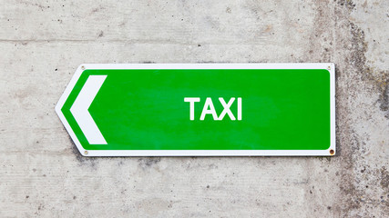 Green sign - Taxi
