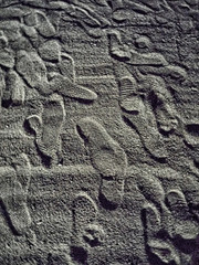 traces de pas dans le sable