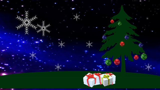 christmas background with star lights