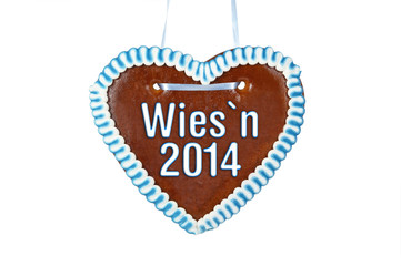 Lebkuchenherz mit Wiesn 2014