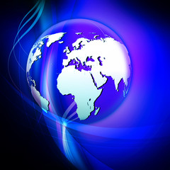 Globe on abstract  background