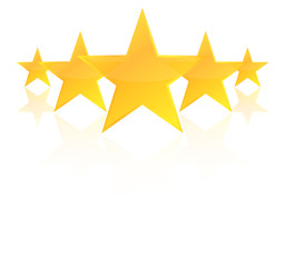 Five Star Product Quality Rating With Reflection