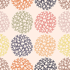 Fototapeta na wymiar Seamless pattern polka dot doodle texture can be used for wallpa