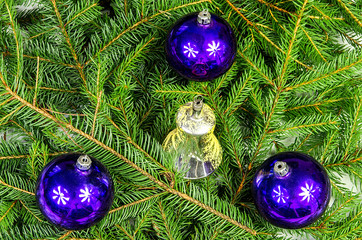 Four Christmas ornaments