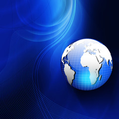 Globe  on abstract background