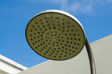 Close-up of shower head no Water